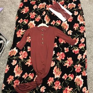 Lou Lou & company gown swaddle turban bundle 0-3